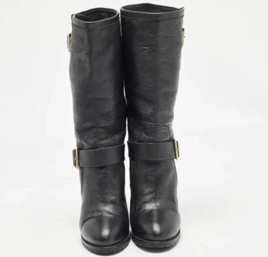 Jimmy Choo Pre-owned Leather boots Black Dames