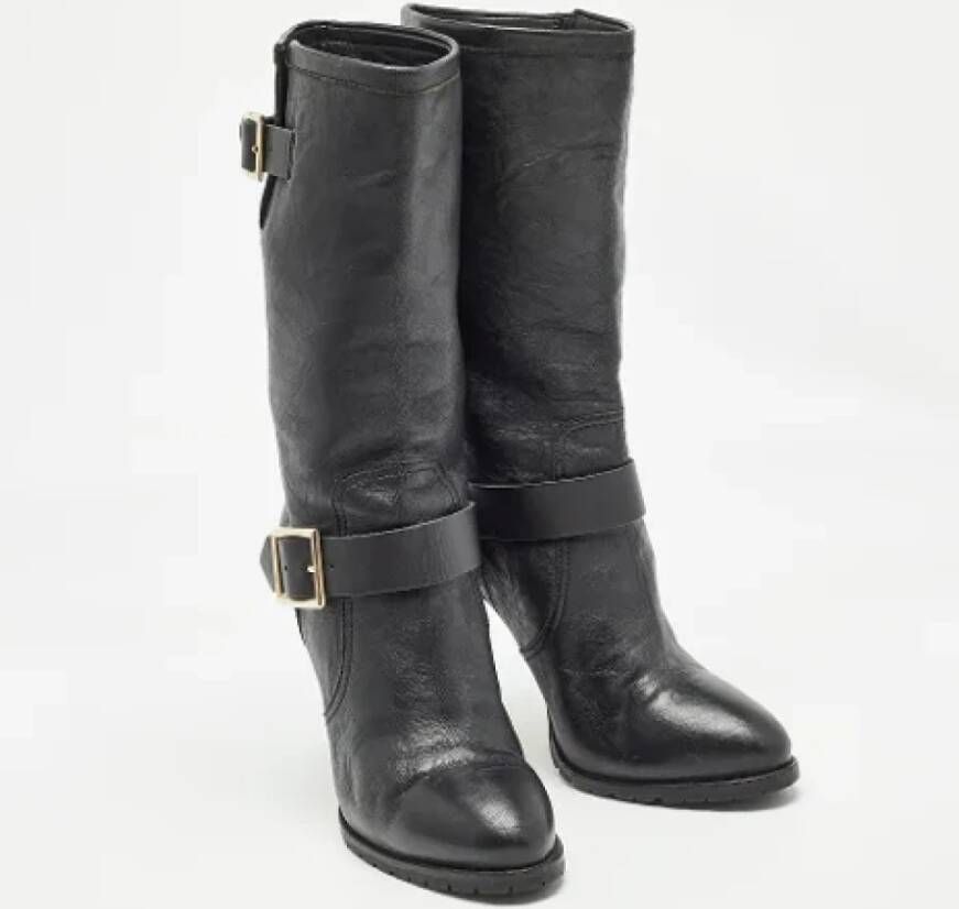 Jimmy Choo Pre-owned Leather boots Black Dames