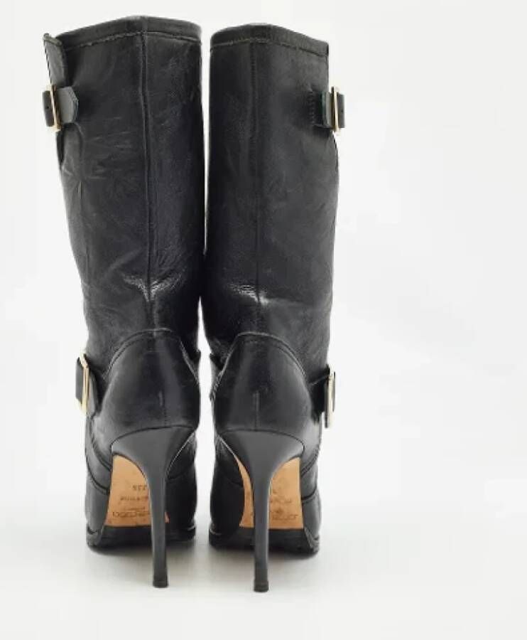 Jimmy Choo Pre-owned Leather boots Black Dames