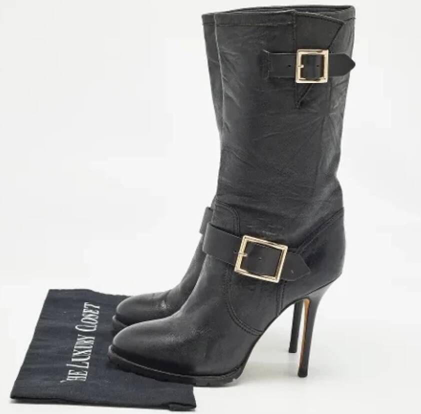 Jimmy Choo Pre-owned Leather boots Black Dames