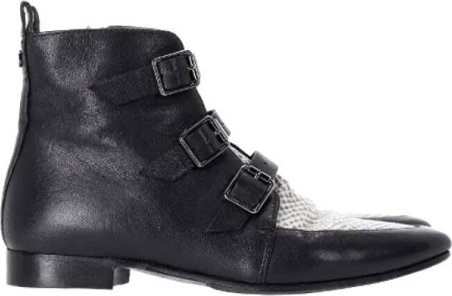 Jimmy Choo Pre-owned Leather boots Black Dames