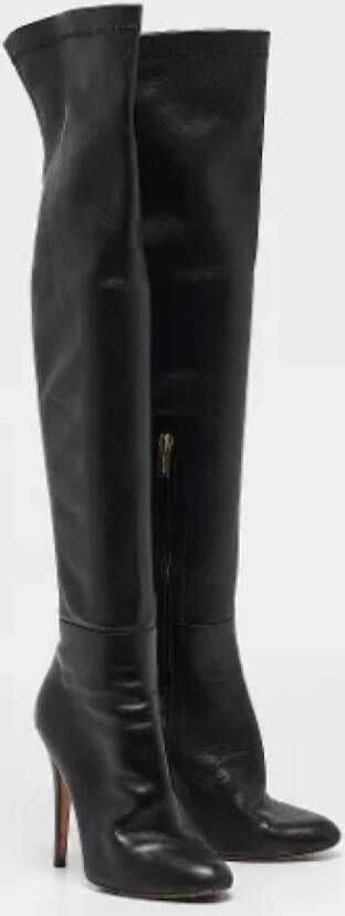 Jimmy Choo Pre-owned Leather boots Black Dames