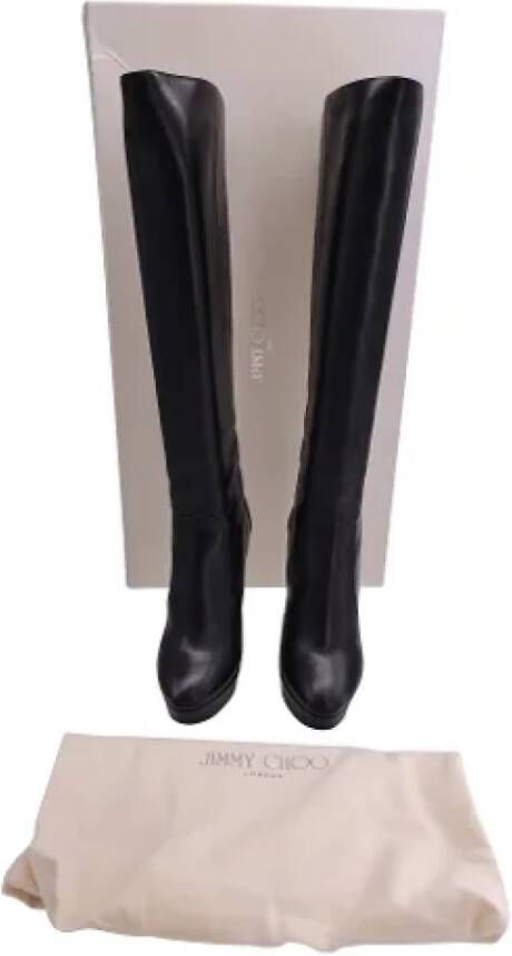 Jimmy Choo Pre-owned Leather boots Black Dames