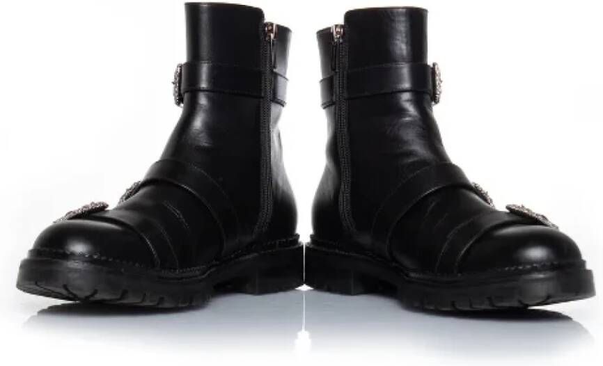 Jimmy Choo Pre-owned Leather boots Black Dames