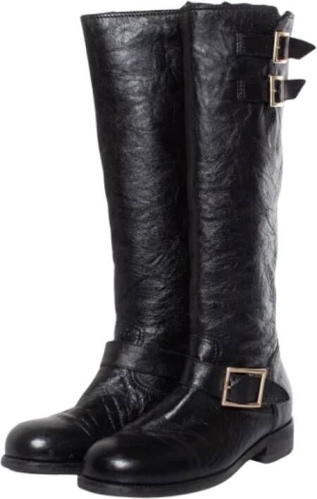 Jimmy Choo Pre-owned Leather boots Black Dames