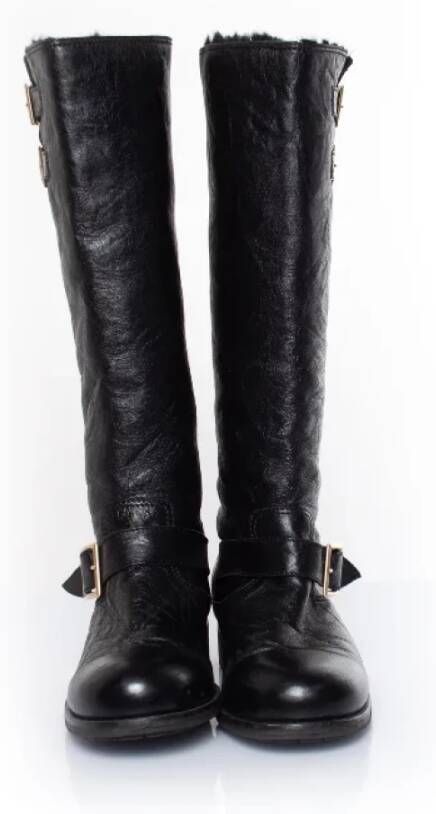 Jimmy Choo Pre-owned Leather boots Black Dames