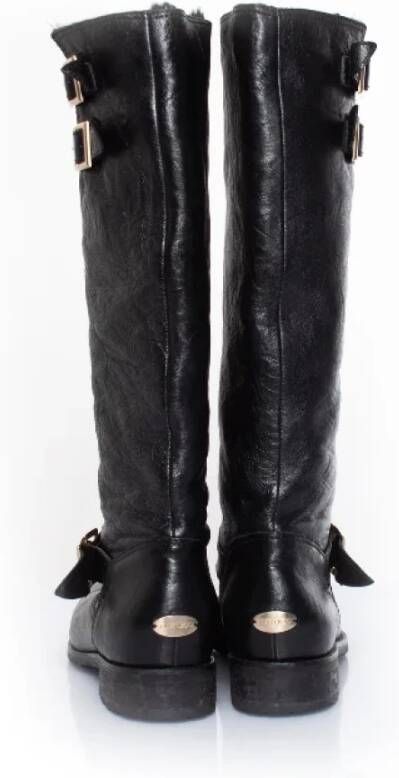 Jimmy Choo Pre-owned Leather boots Black Dames