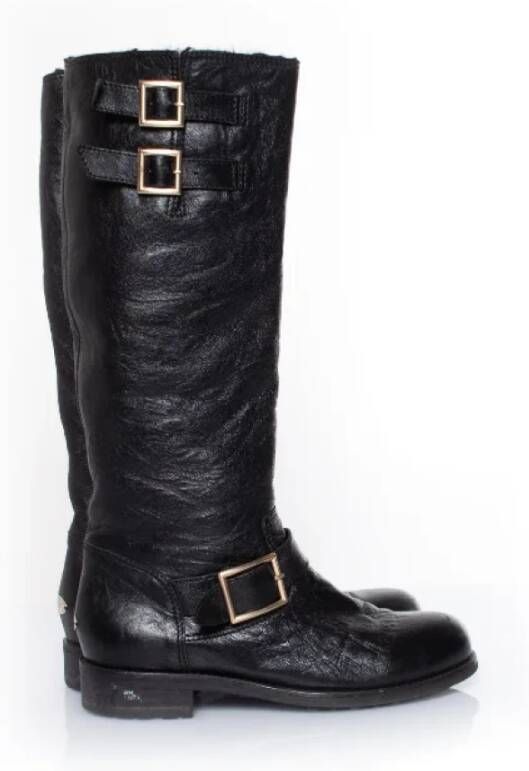 Jimmy Choo Pre-owned Leather boots Black Dames