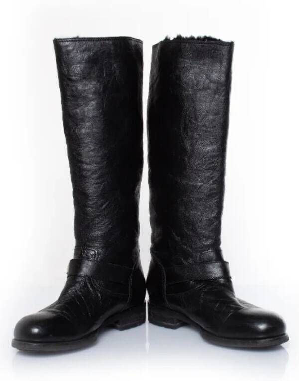 Jimmy Choo Pre-owned Leather boots Black Dames