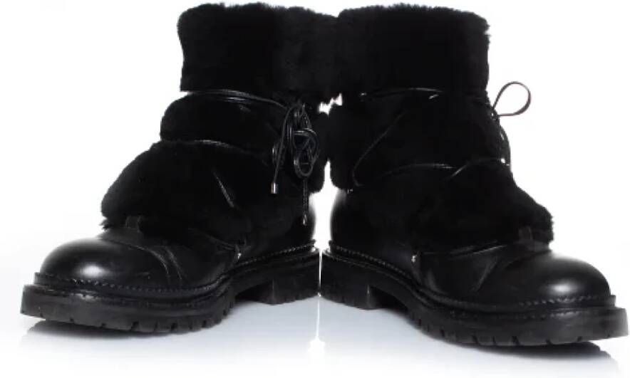 Jimmy Choo Pre-owned Leather boots Black Dames