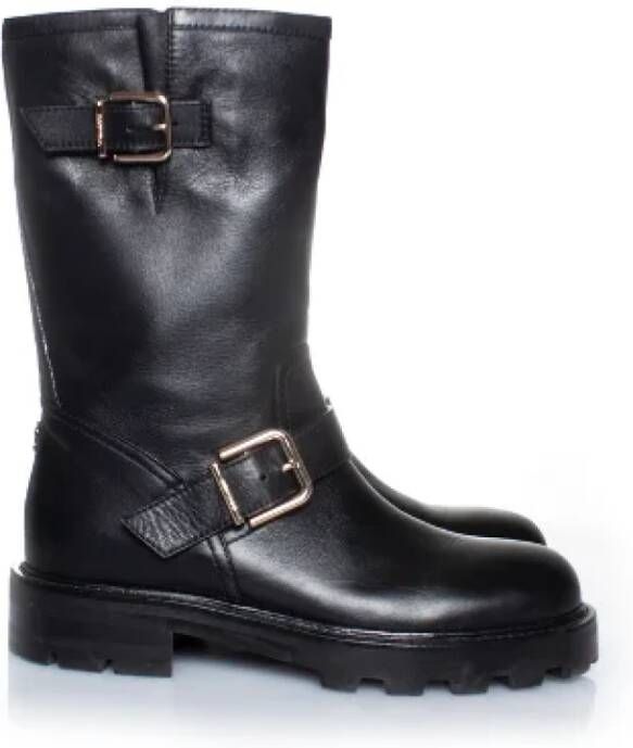 Jimmy Choo Pre-owned Leather boots Black Dames