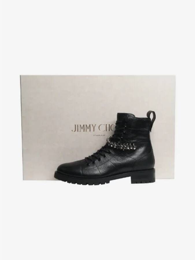 Jimmy Choo Pre-owned Leather boots Black Dames