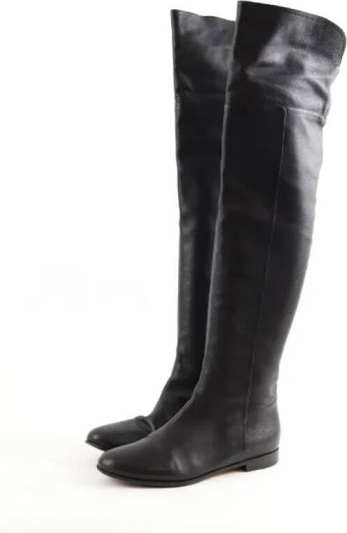 Jimmy Choo Pre-owned Leather boots Black Dames