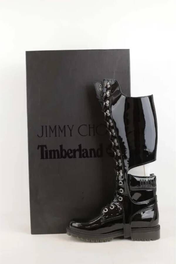 Jimmy Choo Pre-owned Leather boots Black Dames