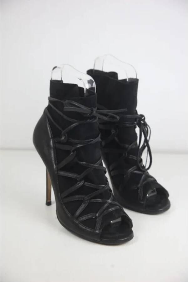 Jimmy Choo Pre-owned Leather boots Black Dames