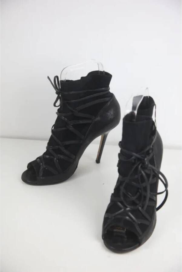 Jimmy Choo Pre-owned Leather boots Black Dames