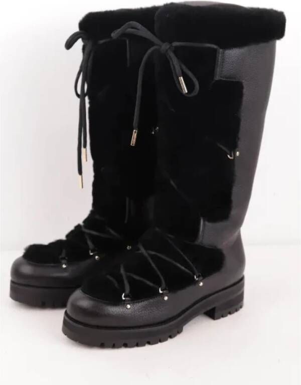 Jimmy Choo Pre-owned Leather boots Black Dames