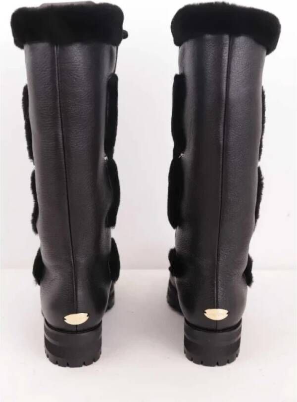 Jimmy Choo Pre-owned Leather boots Black Dames