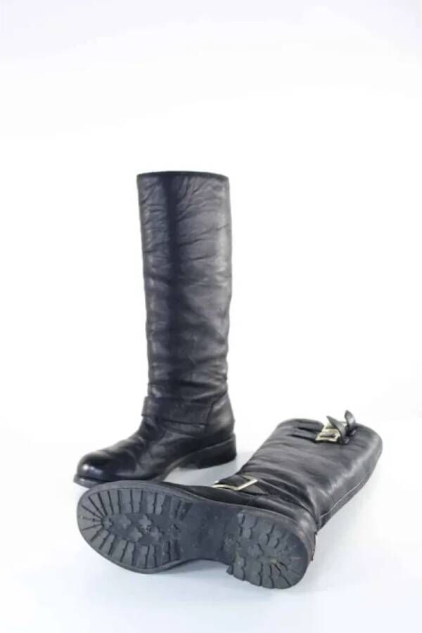 Jimmy Choo Pre-owned Leather boots Black Dames