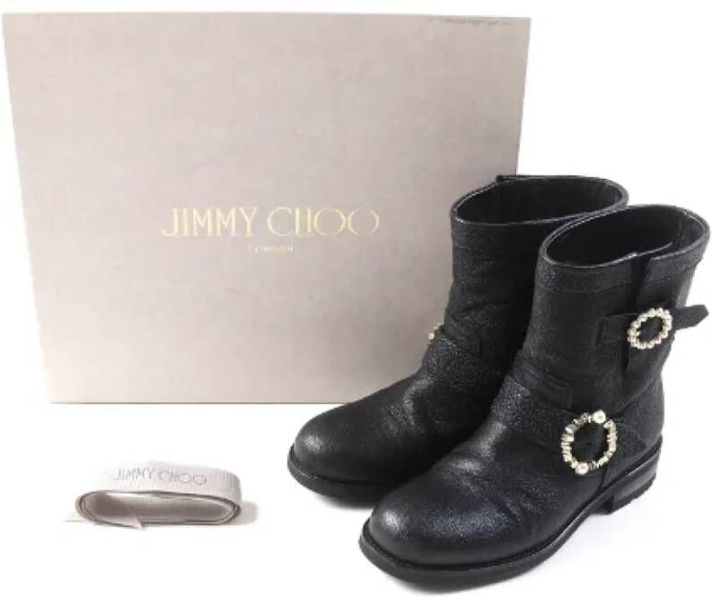 Jimmy Choo Pre-owned Leather boots Black Dames