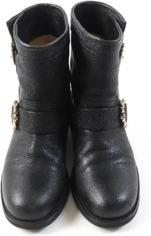 Jimmy Choo Pre-owned Leather boots Black Dames