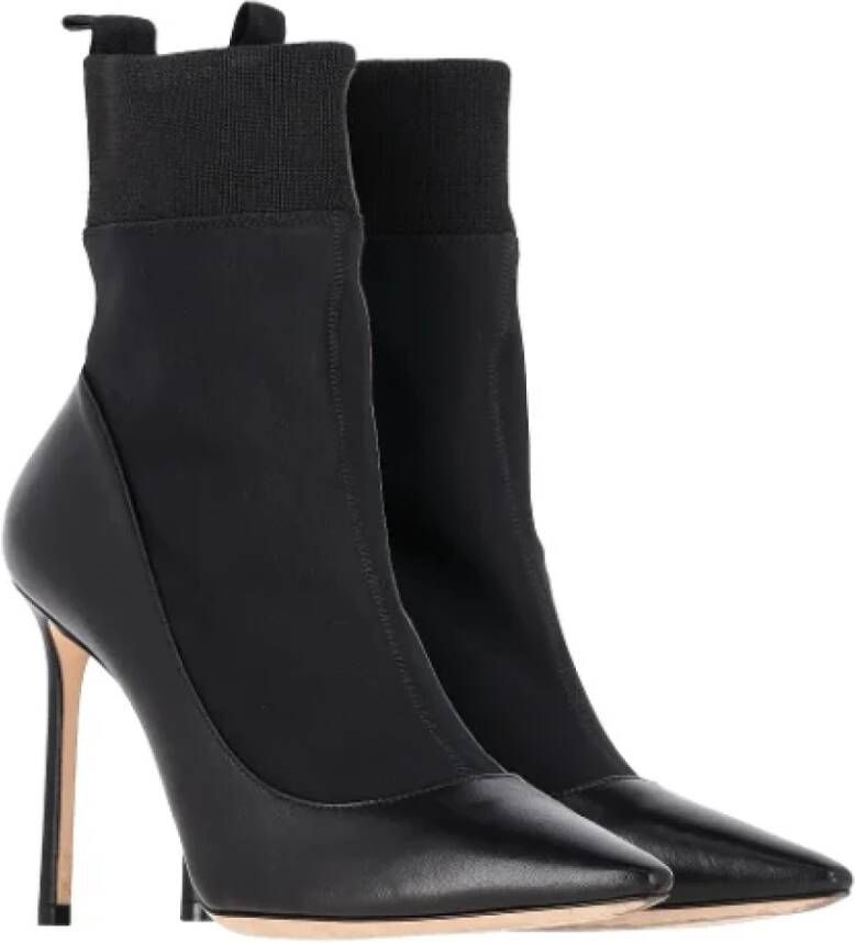 Jimmy Choo Pre-owned Leather boots Black Dames