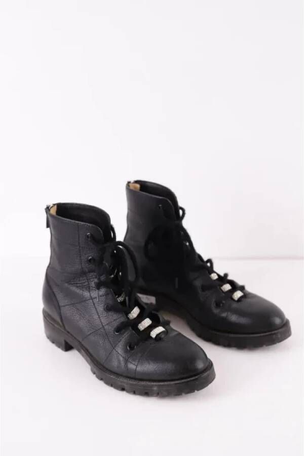 Jimmy Choo Pre-owned Leather boots Black Dames