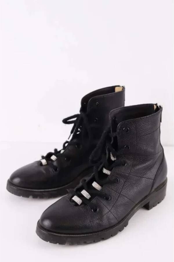 Jimmy Choo Pre-owned Leather boots Black Dames