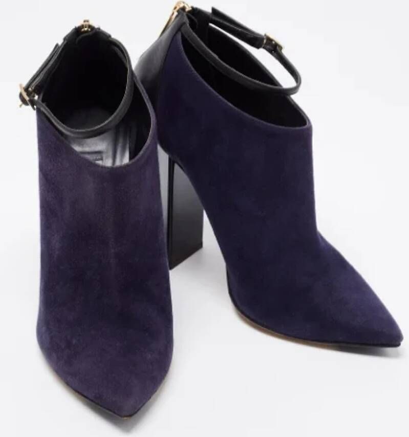 Jimmy Choo Pre-owned Leather boots Blue Dames