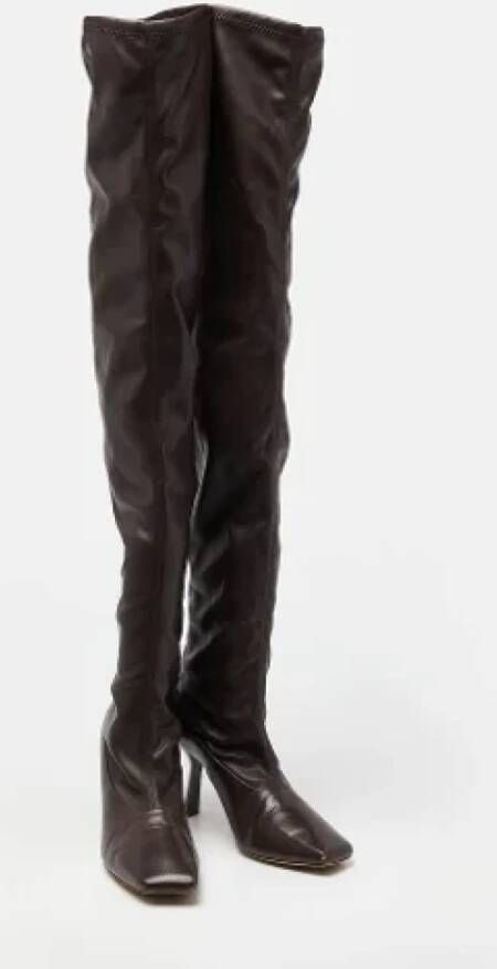 Jimmy Choo Pre-owned Leather boots Brown Dames