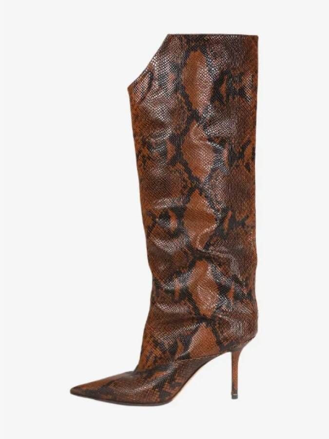 Jimmy Choo Pre-owned Leather boots Brown Dames