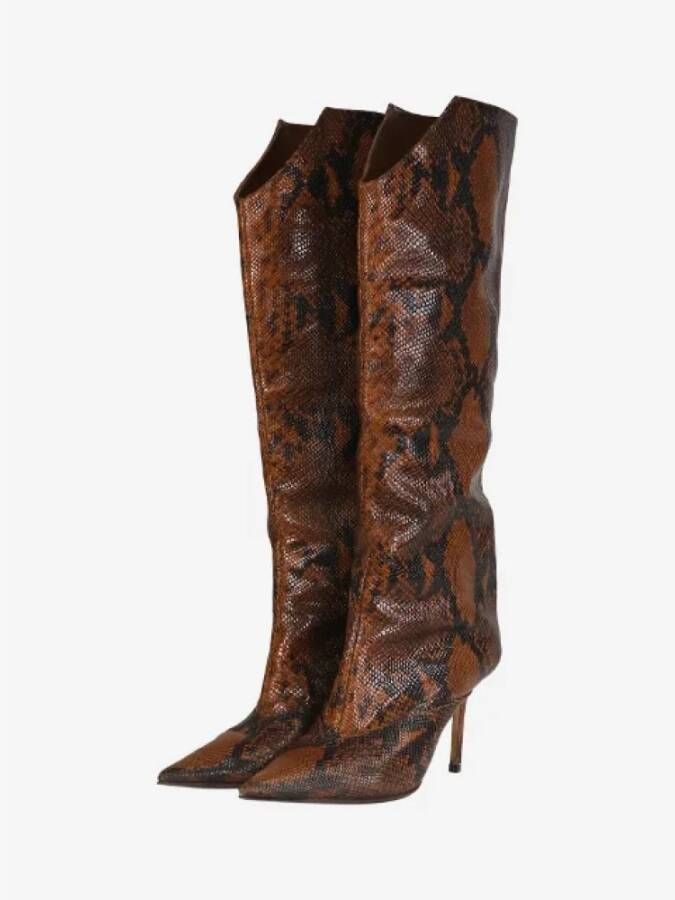 Jimmy Choo Pre-owned Leather boots Brown Dames