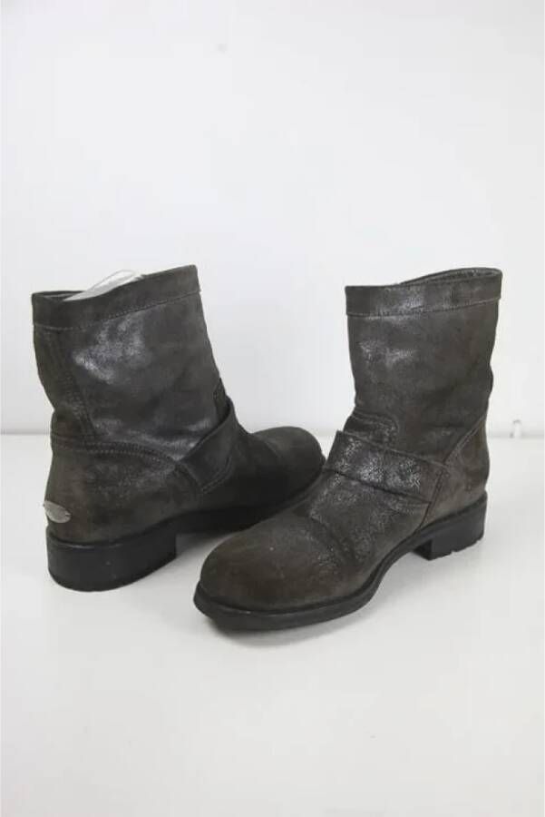 Jimmy Choo Pre-owned Leather boots Brown Dames