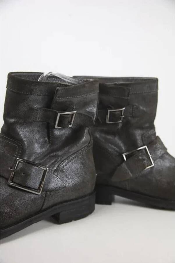 Jimmy Choo Pre-owned Leather boots Brown Dames