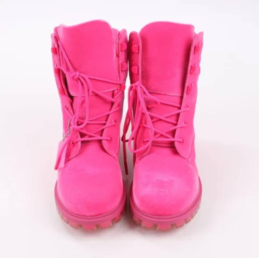 Jimmy Choo Pre-owned Leather boots Pink Dames