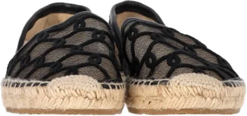 Jimmy Choo Pre-owned Leather espadrilles Black Dames