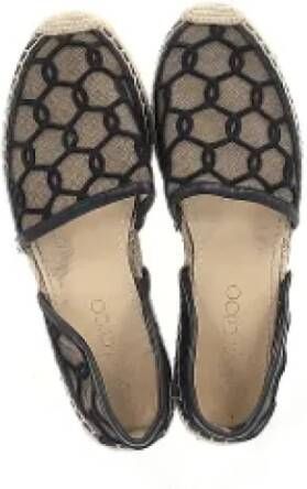 Jimmy Choo Pre-owned Leather espadrilles Black Dames