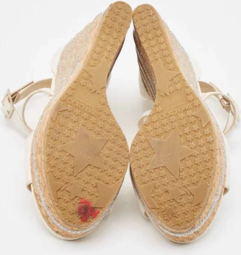 Jimmy Choo Pre-owned Leather espadrilles White Dames