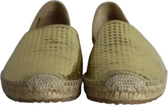 Jimmy Choo Pre-owned Leather espadrilles Yellow Dames