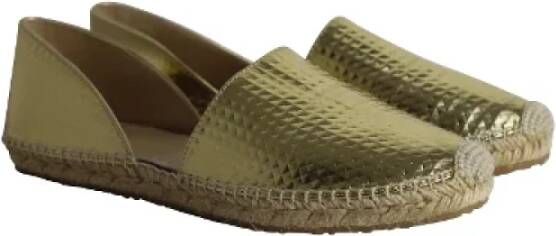 Jimmy Choo Pre-owned Leather espadrilles Yellow Dames