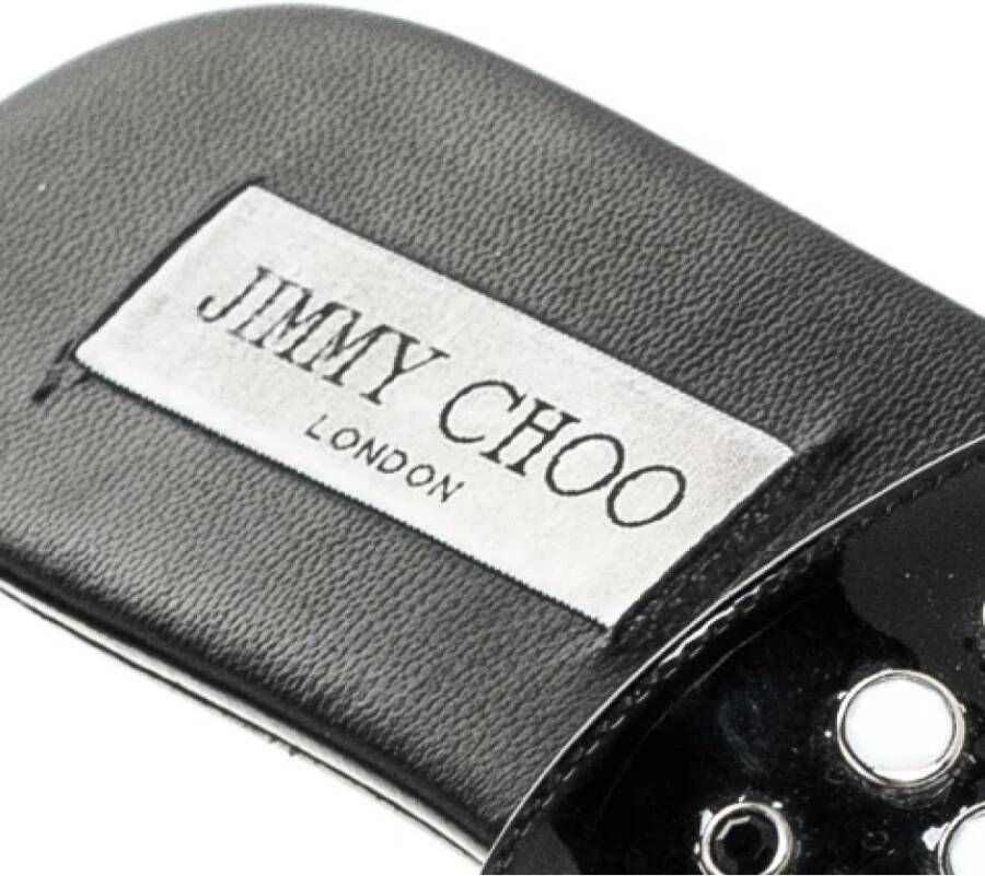 Jimmy Choo Pre-owned Leather flats Black Dames