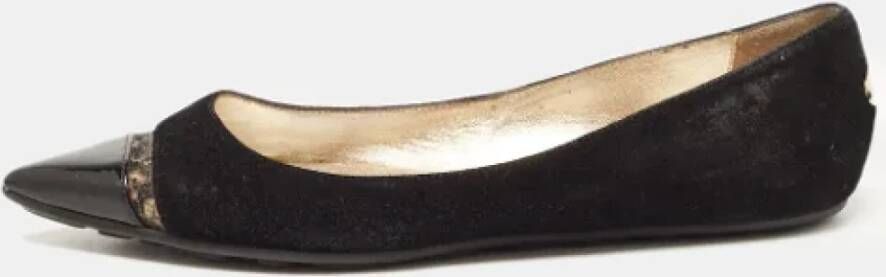 Jimmy Choo Pre-owned Leather flats Black Dames