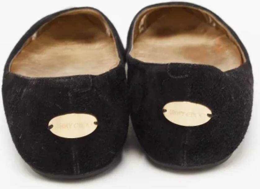 Jimmy Choo Pre-owned Leather flats Black Dames