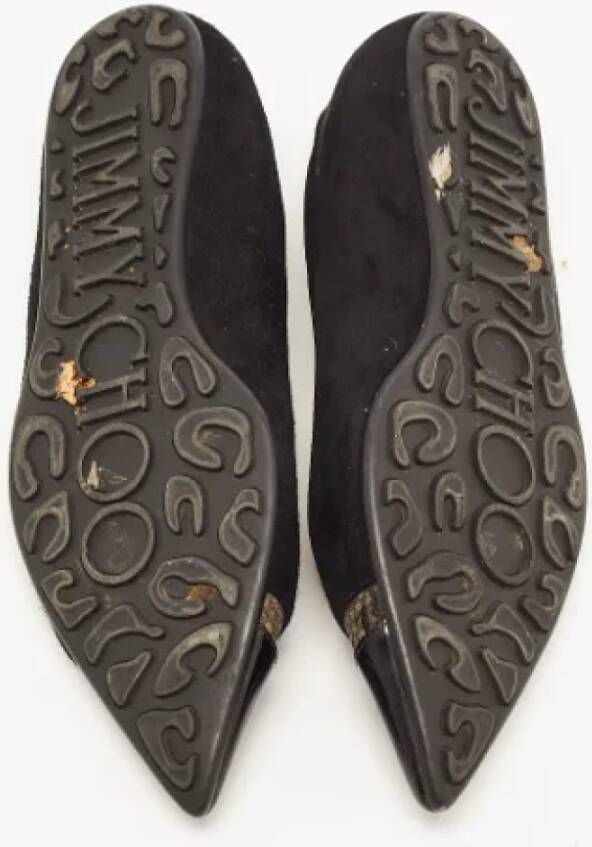 Jimmy Choo Pre-owned Leather flats Black Dames