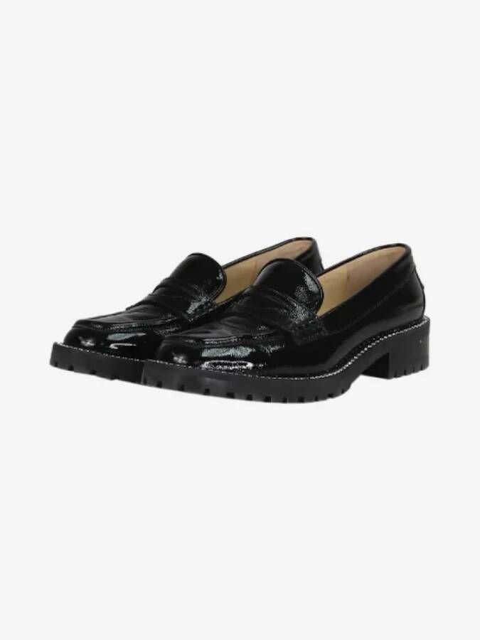 Jimmy Choo Pre-owned Leather flats Black Dames