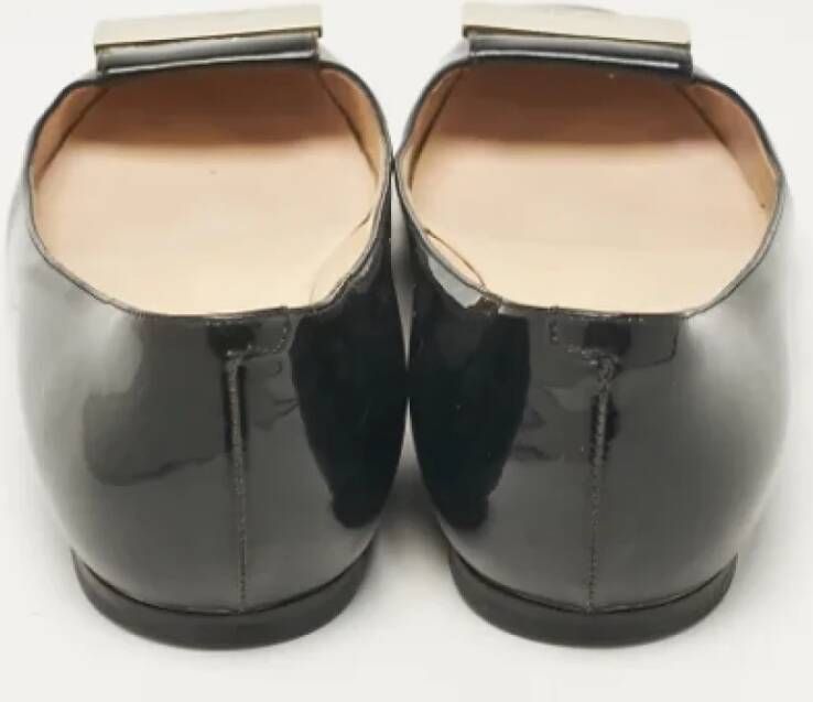 Jimmy Choo Pre-owned Leather flats Black Dames