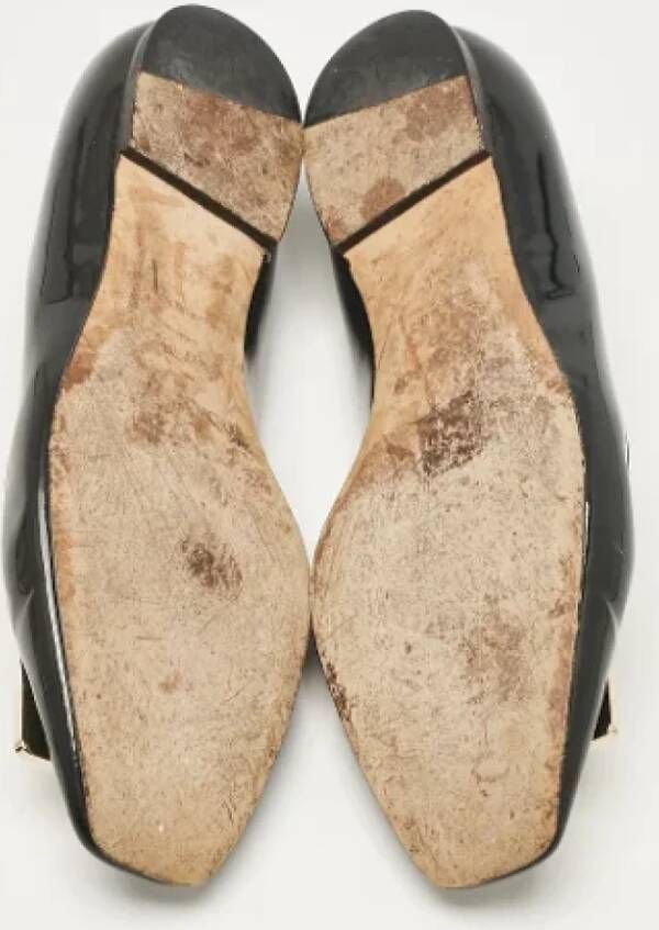 Jimmy Choo Pre-owned Leather flats Black Dames