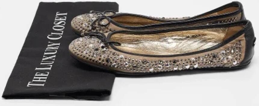 Jimmy Choo Pre-owned Leather flats Black Dames