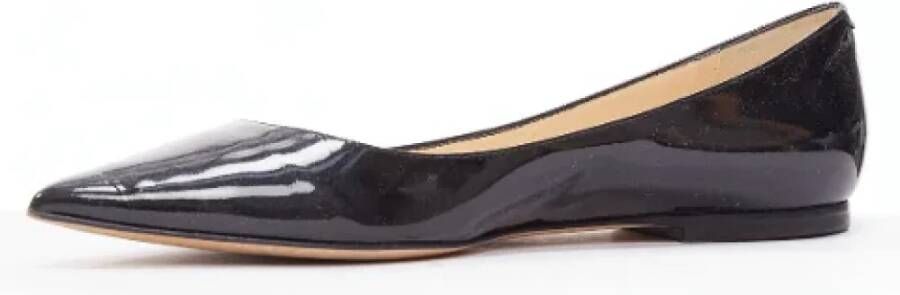 Jimmy Choo Pre-owned Leather flats Black Dames