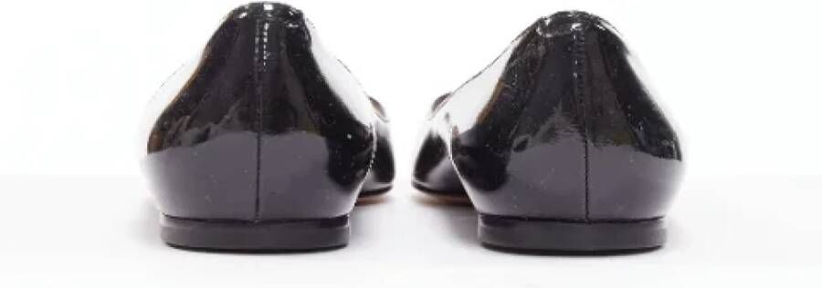 Jimmy Choo Pre-owned Leather flats Black Dames